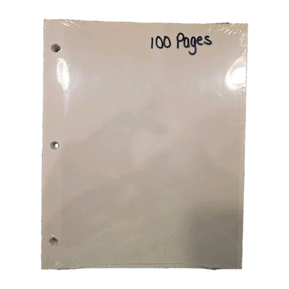 6 Packs (530 Pages) Self Adhesive Photo Album Refills 3 Ring Binder 9x11 Inch